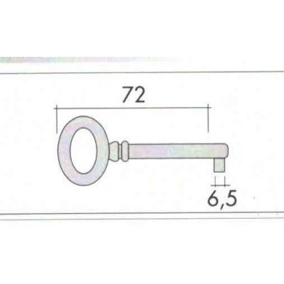 Chiave anello OVALE stelo piccolo in zama bronzata