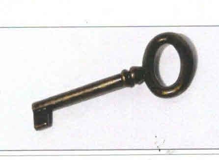 Chiave anello OVALE stelo piccolo in zama patinata