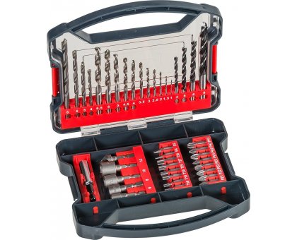 Set 41 pezzi inserti e punte per trapano per metallo pietra e legno KWB 109104
