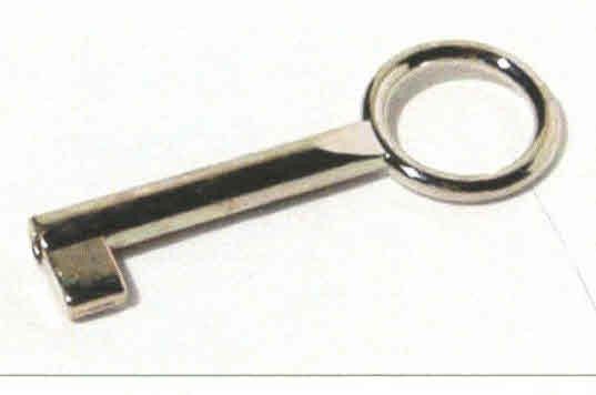 Chiave anello TONDO stelo piccolo in zama bronzata