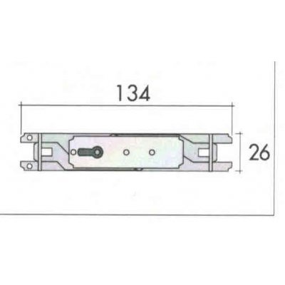 Serratura a stringa FASEM 25 dorso in ferro grezzo