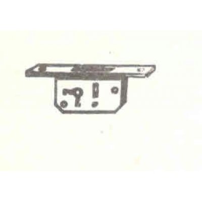 Serratura da infilare CAF 460 Destra entrata mm 12,5 scatola in ferro grezzo bordo tondo