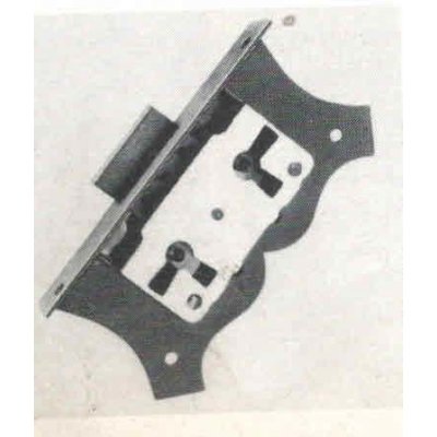 Serratura per mobili in stile CAS 1072/20 da incastrare in ferro BRUNITO