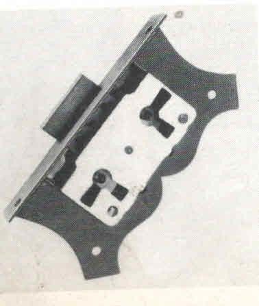 Serratura per mobili in stile CAS 1072/25 da incastrare in ferro BRUNITO