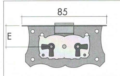 Serratura per mobili in stile FASEM 572/20 da incastrare in ferro BRUNITO