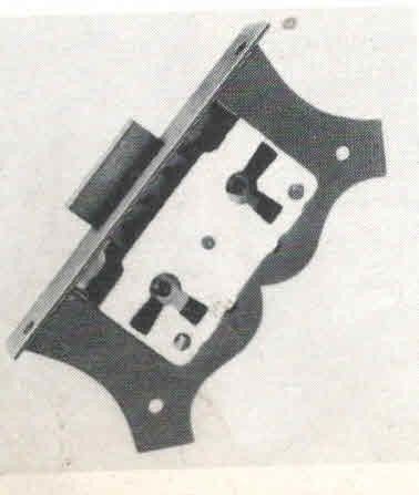 Serratura per mobili in stile CAS 1072/70 da incastrare in ferro BRUNITO