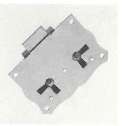 Serratura per mobili in stile CAS 1076/30 da applicare in ferro BRUNITO