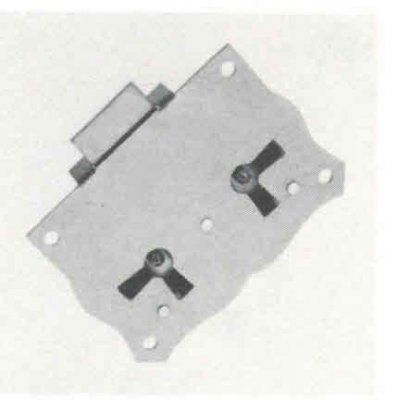 Serratura per mobili in stile CAS 1076/30 da applicare in ferro BRUNITO