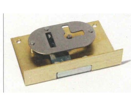 Serratura per mobili in stile FASEM 19/25 Dx da incastrare dorso ferro