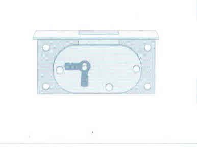 Serratura per mobili in stile FASEM 19/25 Dx da incastrare dorso ferro