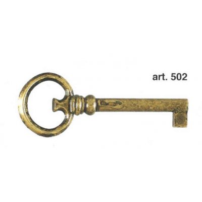 Chiave serie CLASSIC art 502/46 stelo piccolo in zama PATINATA