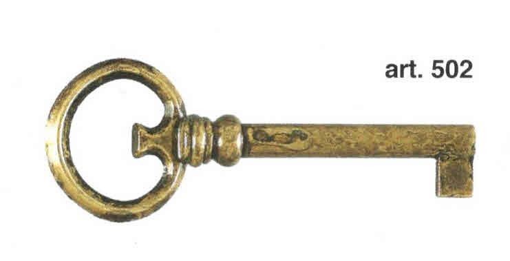 Chiave serie CLASSIC art 502/42 stelo piccolo in zama OTTONATA