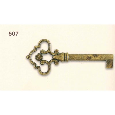 Chiave serie BAROCCO art 507/33 stelo piccolo in ottone BRONZATO