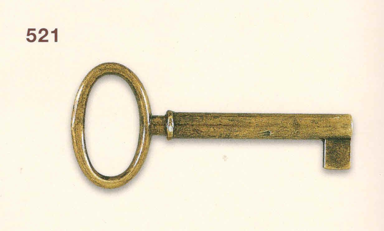 Chiave serie CLASSIC art 521/50 stelo medio in zama PATINATA