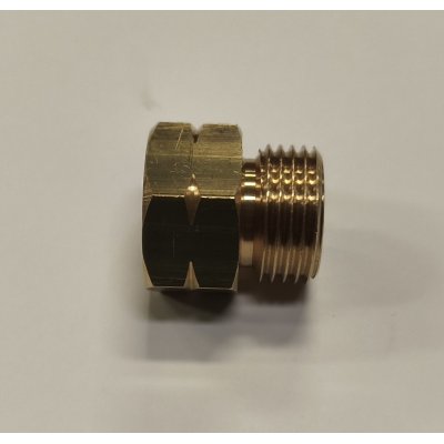 Riduzione filetto F 20x14 sn Italia x M 21,8x14 sn attacco Tedesco