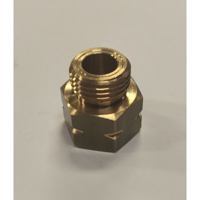 Riduzione filetto F 21,8x14 sn attacco Tedesco x M 20x14 sn Italia