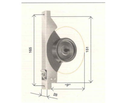 Avvolgitore mod. SMALL SP-5 MAGGIORATO interasse fori mm 165 tipo stretto
