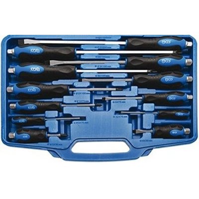 Set 12 pezzi cacciaviti con lama passante e presa esagonale manico bicomponente BGS 7895