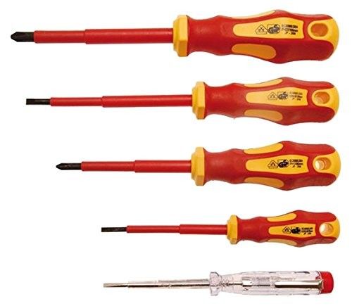 Set 5 pz cacciaviti isolati TAGLIO-CROCE VDE BGS 35815