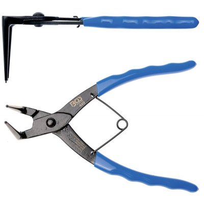 Pinza per anelli elastici seeger interni a becchi cuvi prolungati BGS 449