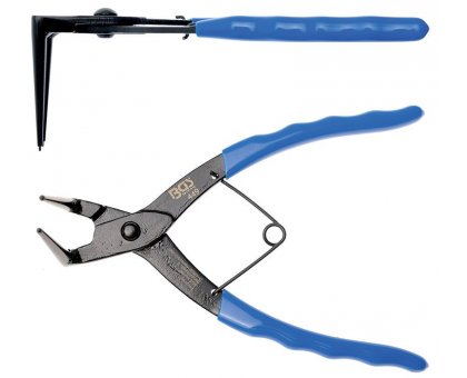 Pinza per anelli elastici seeger interni a becchi cuvi prolungati BGS 449