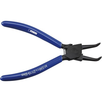 Pinza per anelli seeger interni mm 175 becchi curvi FERVI