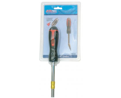 Cacciavite/Impugnatura portainserti magnetica con snodo con 10 bits attacco 1/4' FERMEC 55836