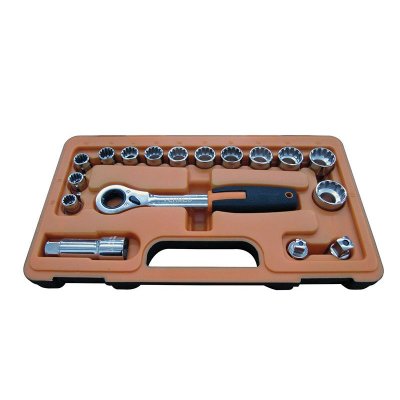 Cassetta chiavi a bussola passanti con profilo multimpronta attacco 1/2" FERMEC 2180