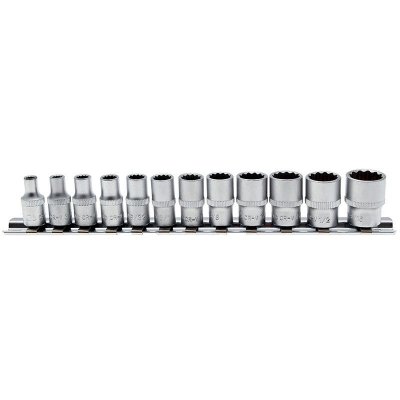 Set 12 pz bussole poligonali in pollici attacco 1/4" BGS 2755