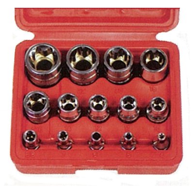 Cassetta bussole TORX FEMMINA 14 pz assortite FERMEC 54214