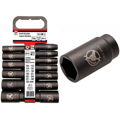 Set 13 pz bussole a macchina esagonali tipo lungo attacco 1/2" BGS 95207