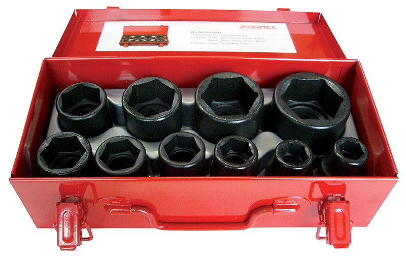 Cassetta metallica pezzi 10 bussole macchina esagonali attacco 3/4" FERMEC 199146