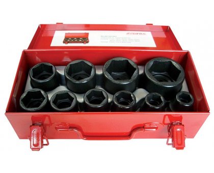 Cassetta metallica pezzi 10 bussole macchina esagonali attacco 3/4" FERMEC 199146