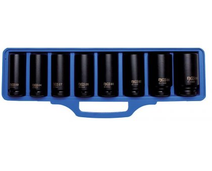 Cassetta 8 pz bussole a macchina esagonali attacco 3/4" BGS 5241