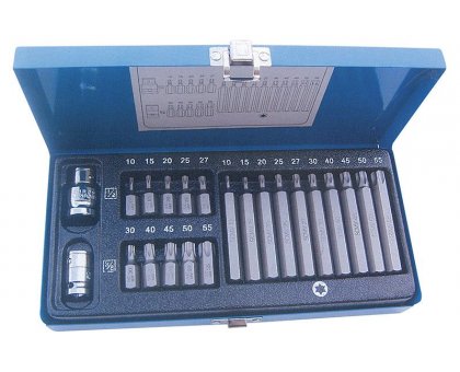 Cassetta 22 pz inserti attacco 10 mm TORX assortiti FERMEC 5714