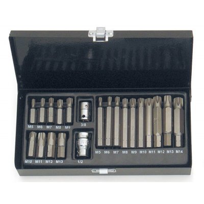 Cassetta 21 pz inserti attacco esagono 10 mm RIBE assortiti FERMEC 5735