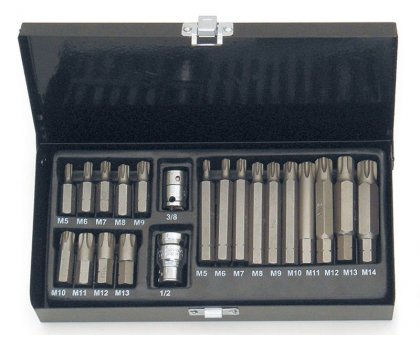 Cassetta 21 pz inserti attacco esagono 10 mm RIBE assortiti FERMEC 5735
