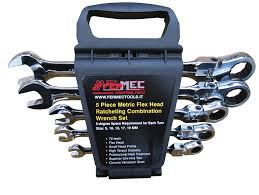 Serie 5 pz chiavi a cricco snodate 8-19 mm FERMEC FRW198