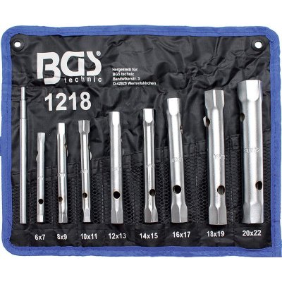 Set 8 pz chiavi a tubo doppie 6x7-20x22 mm BGS 1218
