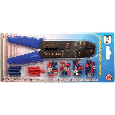 Set 60 pz morsetti isolati e pinza a crimpare BGS 1423