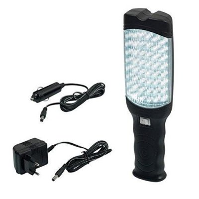 Torcia portatile ricaricabile calamitata 48 led con gancio RIBIMEX