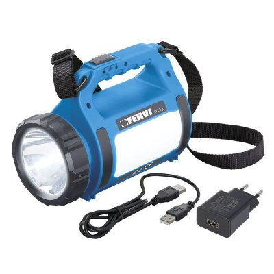 Torcia multifunzione a led ricaricabile con USB FERVI 0123