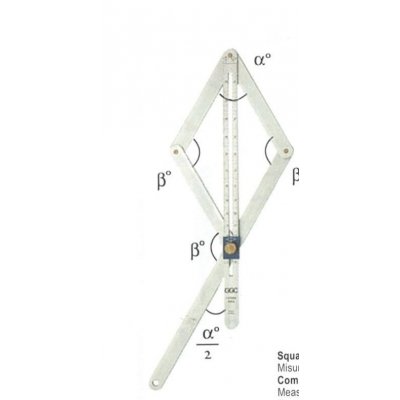 Squadra combinata con misurazione di gradi da 20 a 170 in alluminio MP