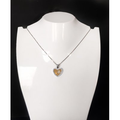Girocollo cuore in oro con zirconi ref. G42
