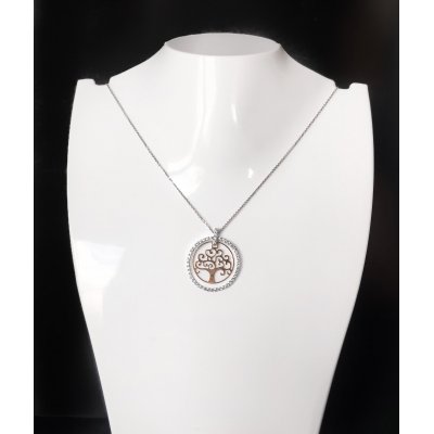 Girocollo albero della vita in oro e zirconi ref. G77