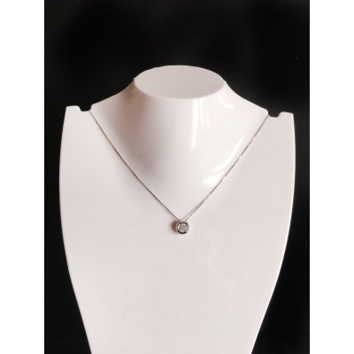 Girocollo punto luce in oro con zircone ref. G46