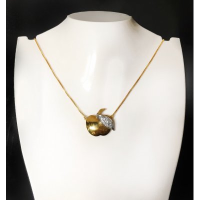 Girocollo mela in oro e diamanti ref. G23