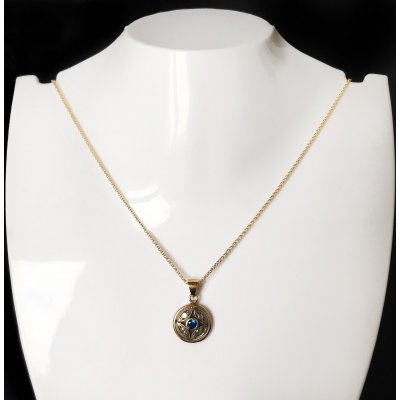 Girocollo zaffiro e diamanti in oro ref. 1682\2575