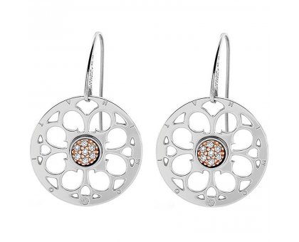 Nomination orecchini acciaio e cubic zirconia ref. 025539/001
