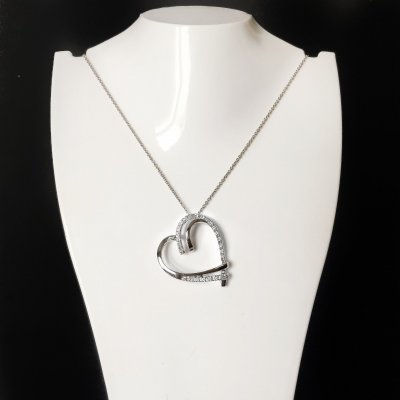 Girocollo cuore in oro con diamanti ref. 76903
